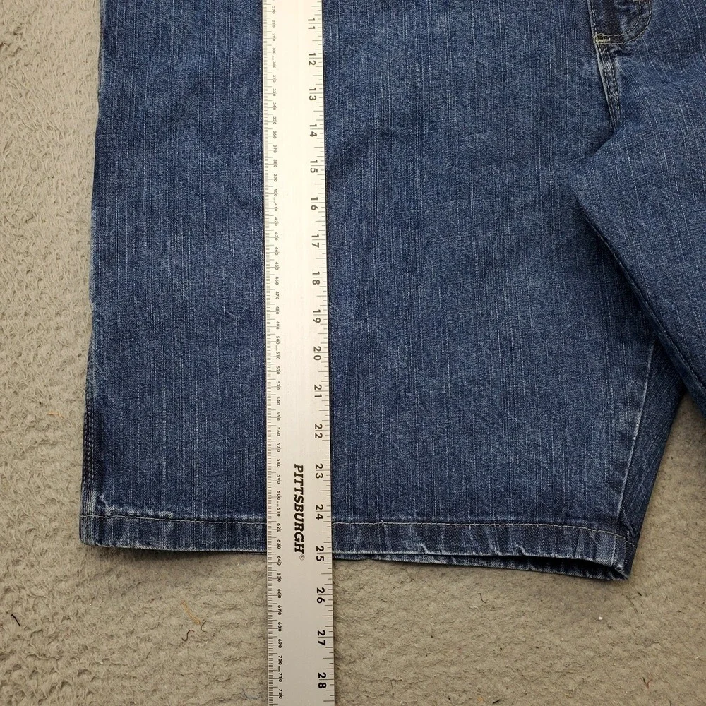 Wrangler Carpenter Shorts Mens 48 Blue Dungarees Loose Fit‎ High Rise Flat Front